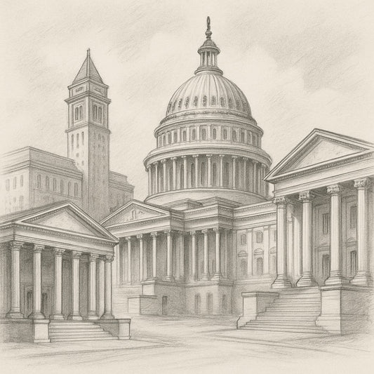 Sketch of Iconic Political Buildings