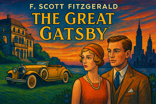 Colorful sketch for the the novel The Great Gatsby by F. Scott Fitzgerald