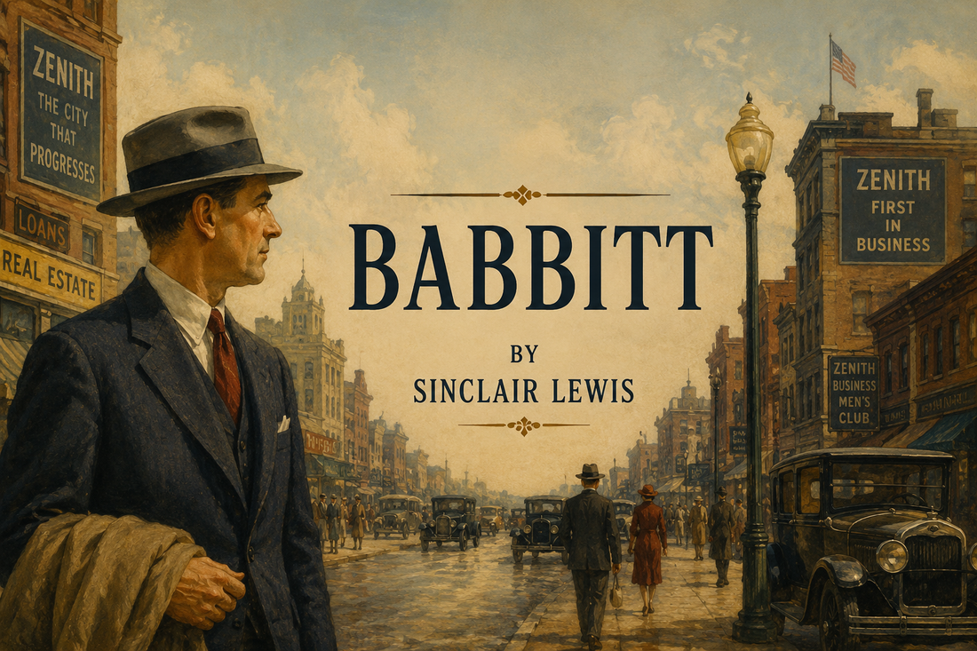 an illustration of Babbitt by Sinclair Lewis