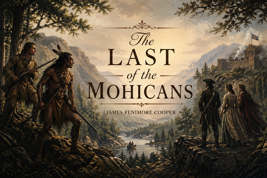 The Last of the Mohicans by James Cooper in horizontal orientation. Put the script in the middle of the photo.