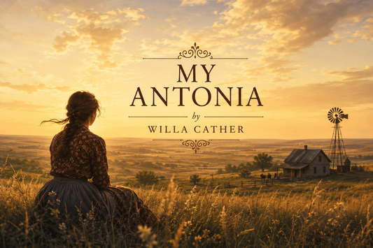 illustration of My Antonia by Will Cather in horizontal orientation