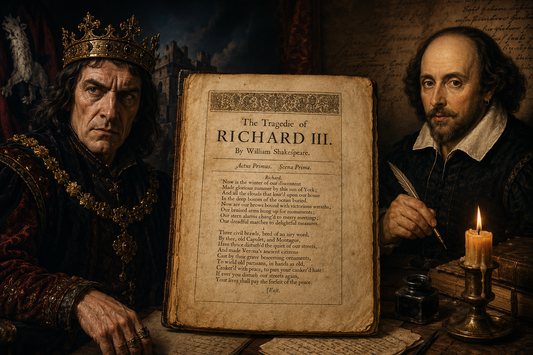 an illustration of a conceptual realization of Richard III and William Shakespeare in horizontal orientation